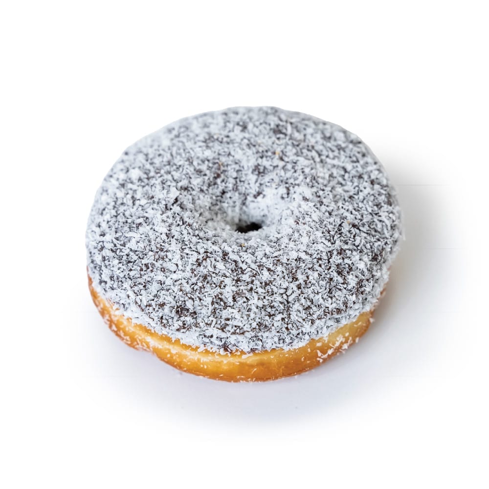 raised chocolate frosted & coconut